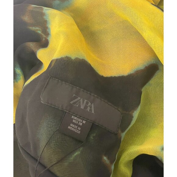 Zara Womens Long Foulard Print Dress M Medium Multicolor Scarf 3323/308 NWT - Picture 6 of 16